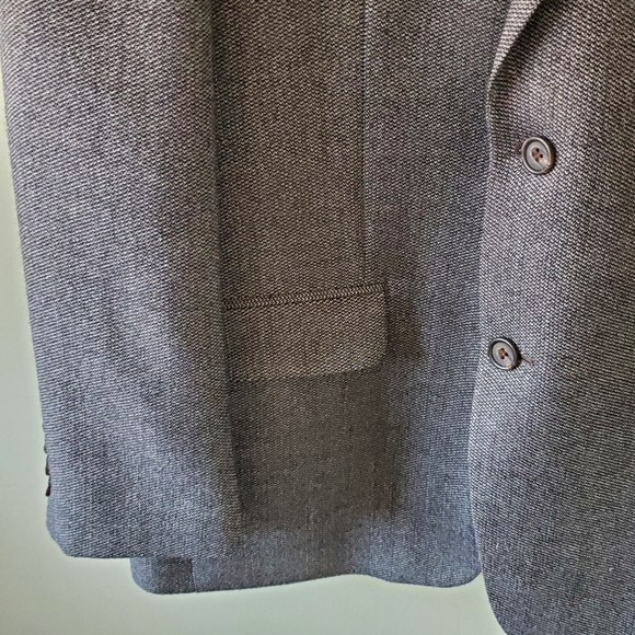 Lauren Ralph Lauren 42R Charcoal Old Money Academia 100% Wool Tweed Blazer - Picture 6 of 13